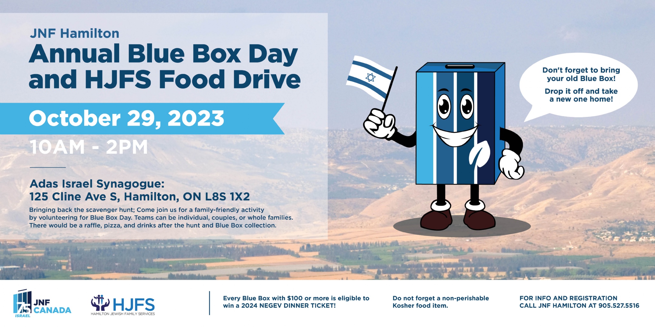 JNF Hamilton Blue Box Day JNF Hamilton Blue Box Day